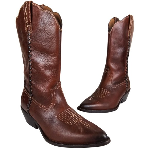 Patricia Nash Bergamo Whiskey Western Cowboy Boots -N158